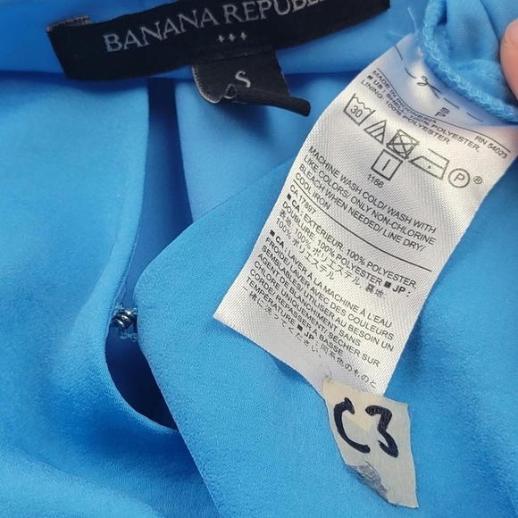 Banana Republic blue wrap mid Length dress (with straps to tie) - Picture 7 of 7